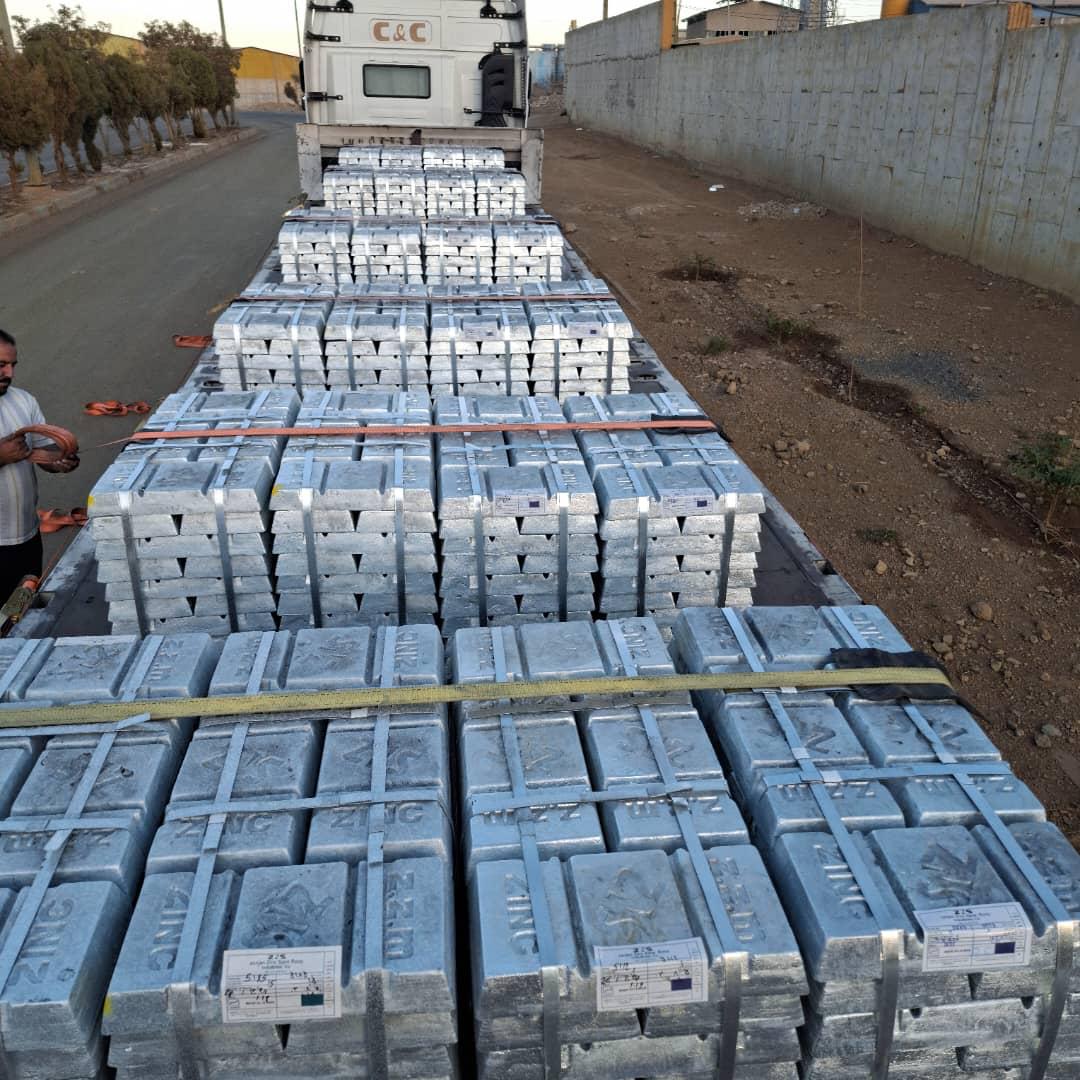 Zinc ingots loaded on a truck